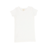 Basic Ribbed Short Sleeve Tee - Winter White
