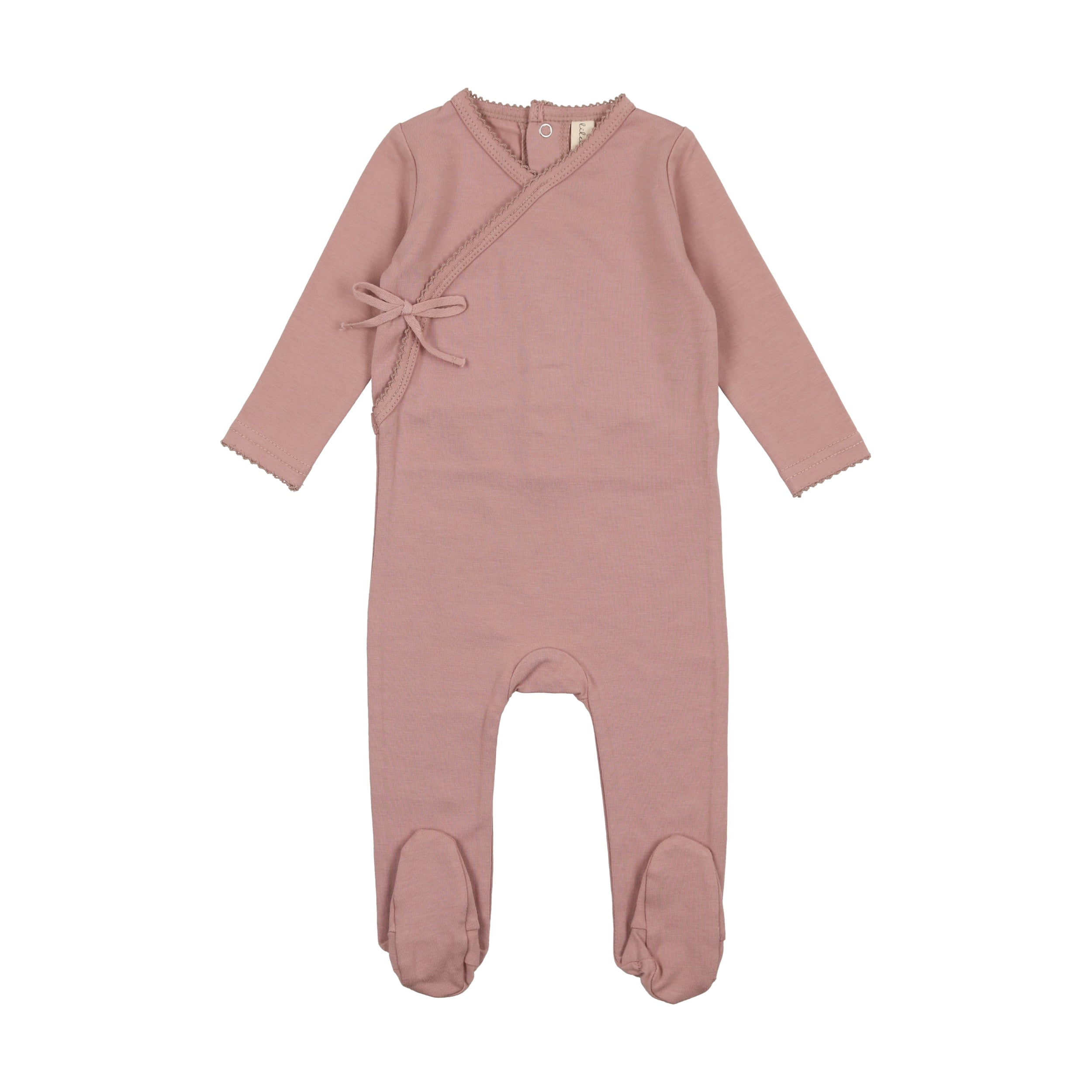 Lil Legs Brushed Cotton Wrapover Footie & Hat - Pale Blue