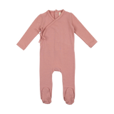 Brushed Cotton Wrapover Footie
