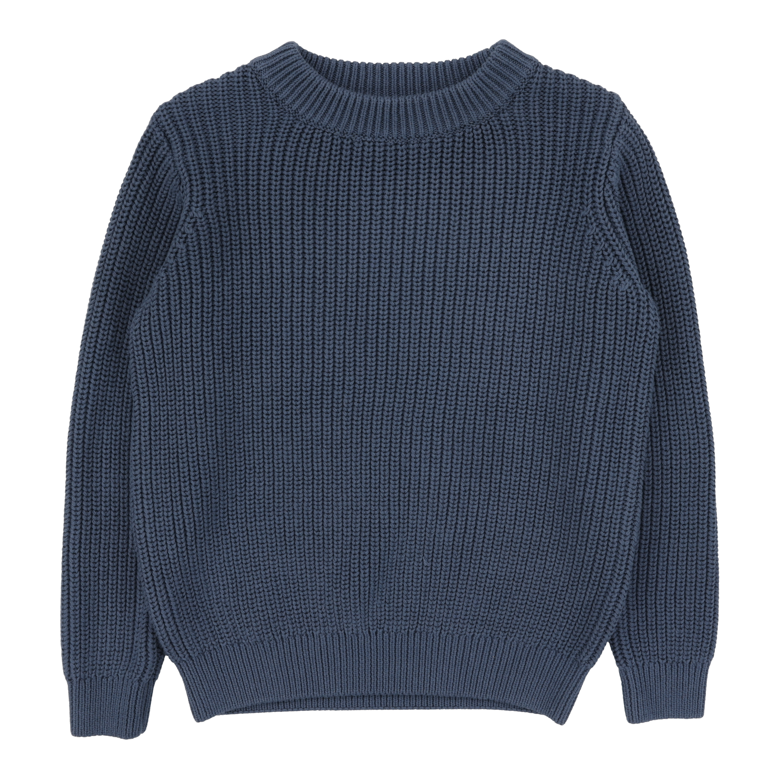 Chunky Knit Sweater-Off Blue