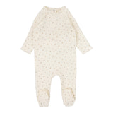 Cherry Print Footie-Cream/Pink