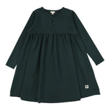 Contrast Stitch Dress-Green