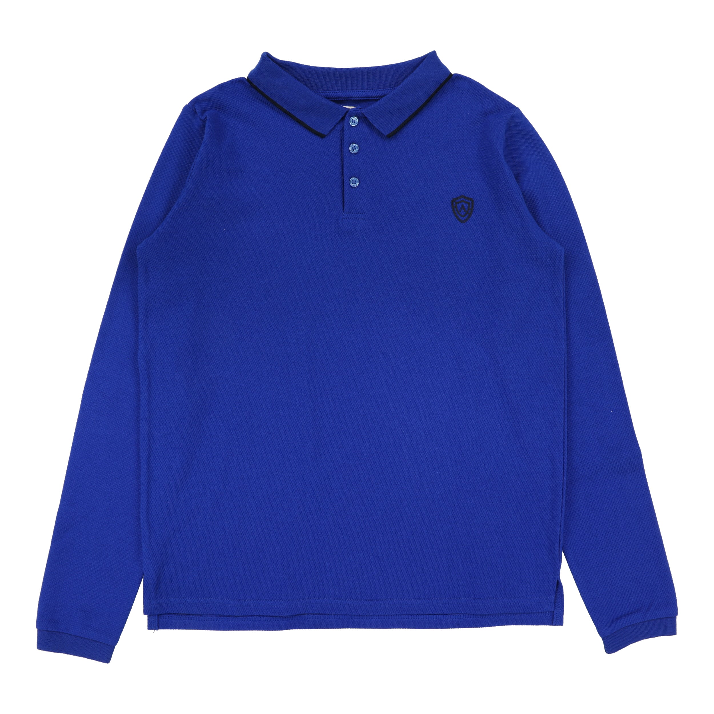 Collar Trim Polo-Cobalt Blue
