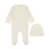 Brushed Cotton Wrapover Footie Set
