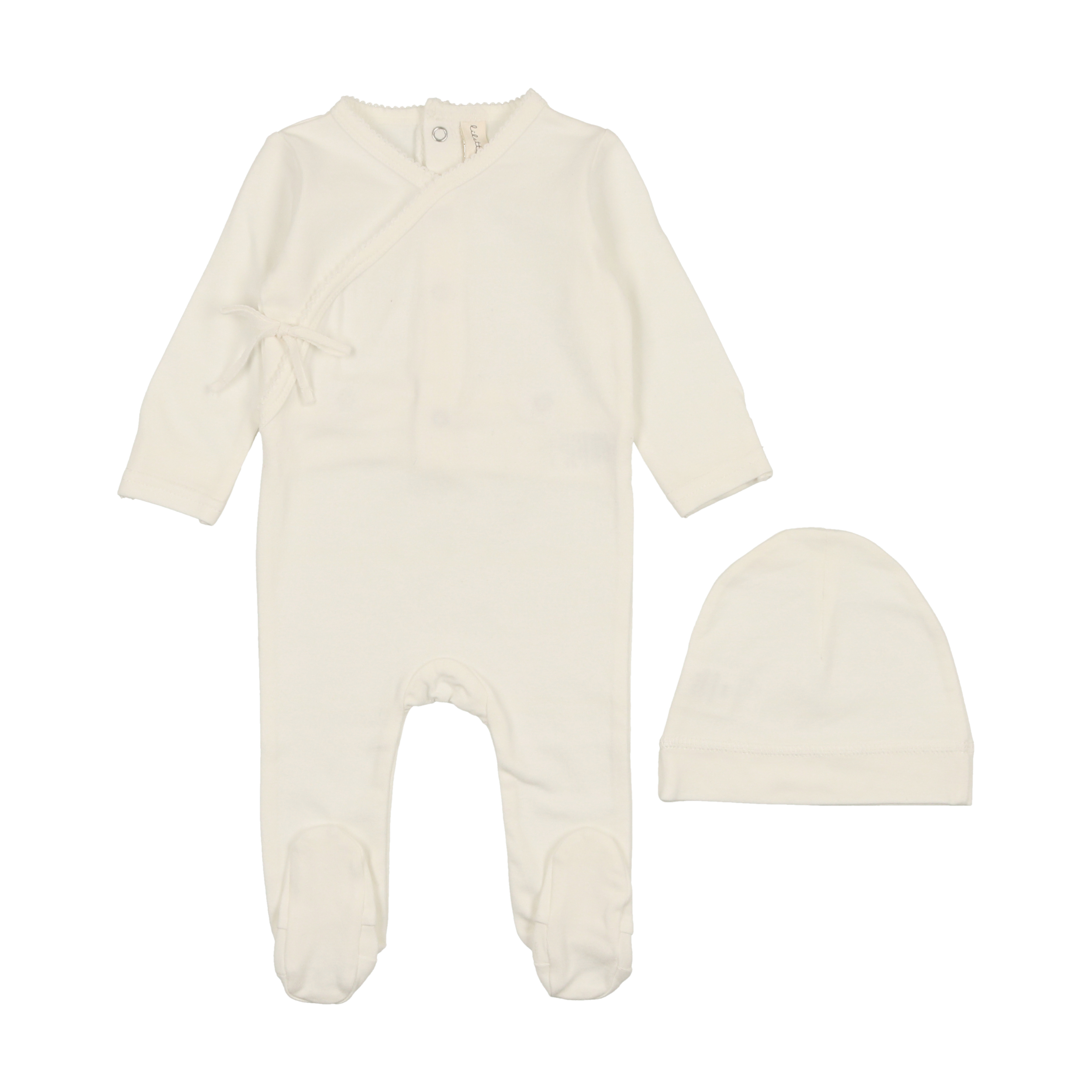 Brushed Cotton Wrapover Footie Set
