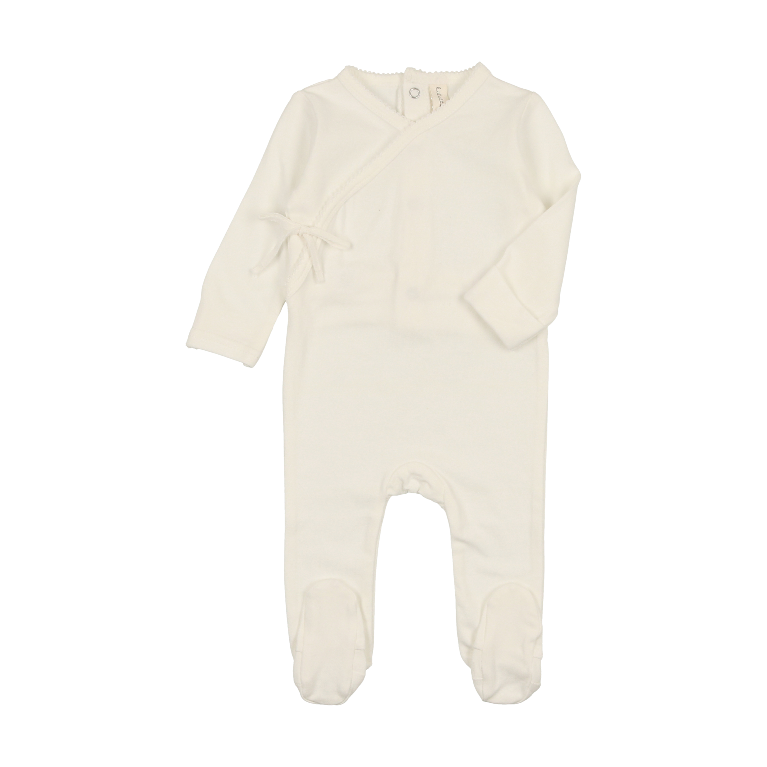 Brushed Cotton Wrapover Footie
