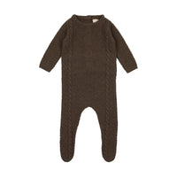 Cable Knit Footie