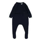 Knit Footie-Navy