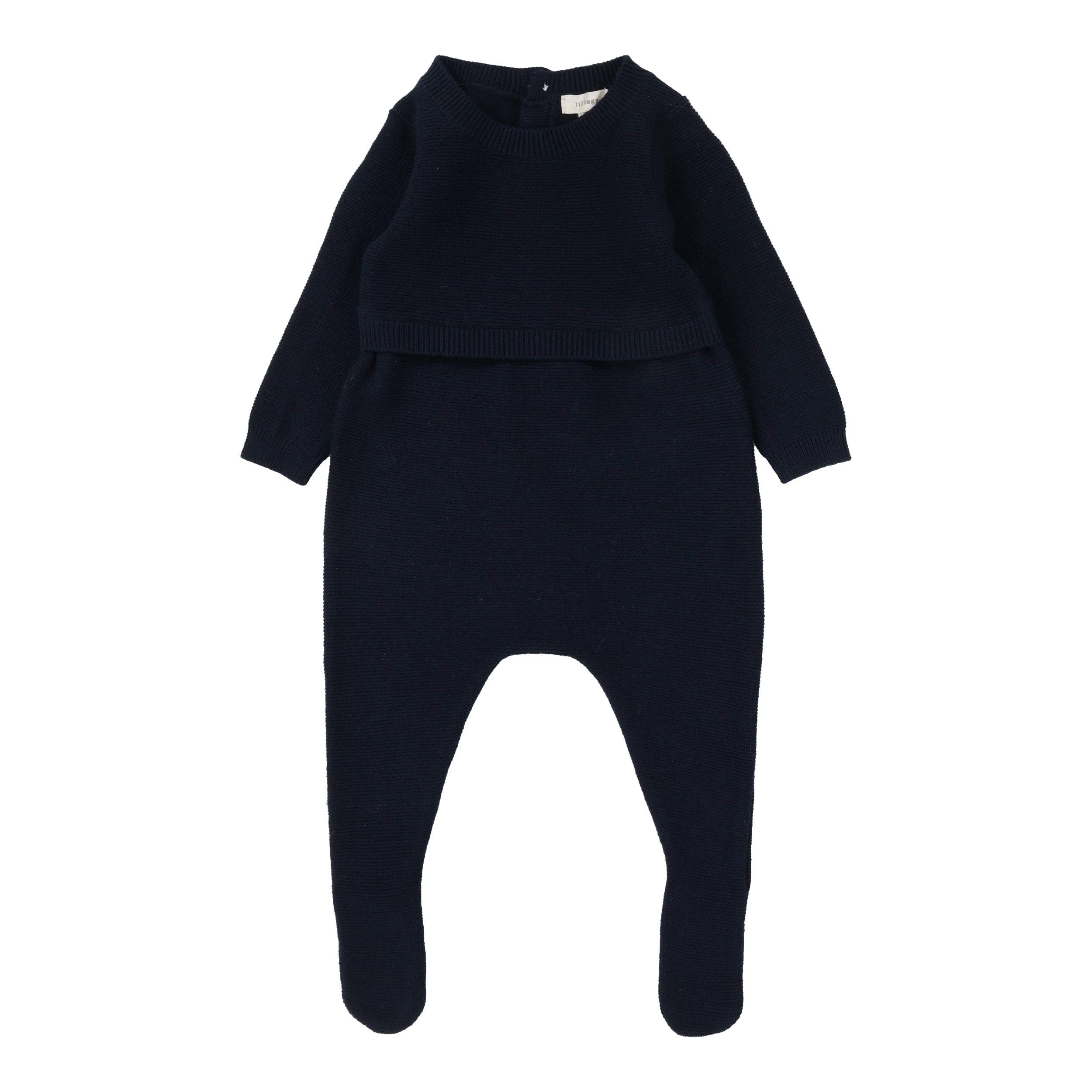 Knit Footie-Navy