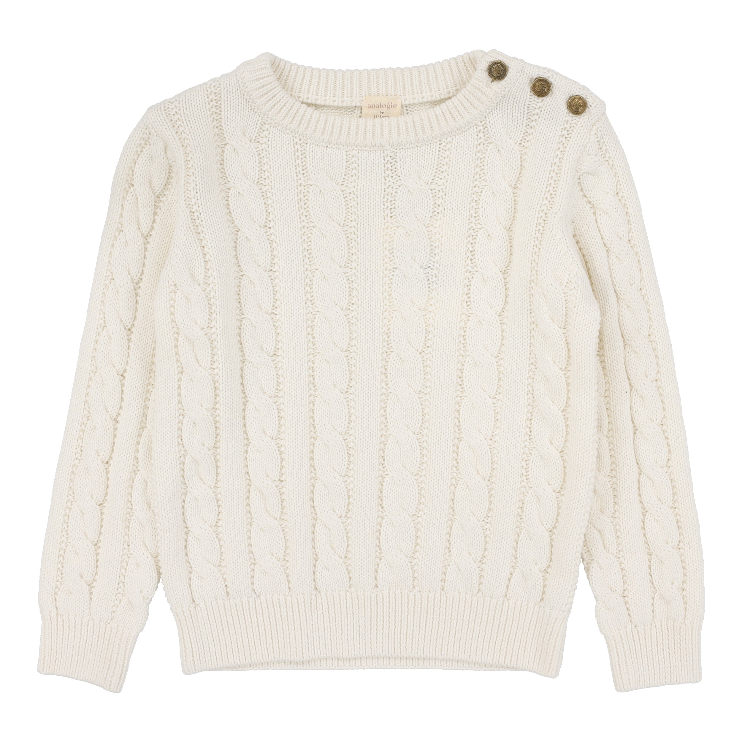 Cable Knit Sweater-Cream