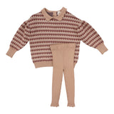 Floral Knit Set-Dusty Pink Multi