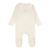 Dreamy Graphic Footie - Winter White/Deep Pink