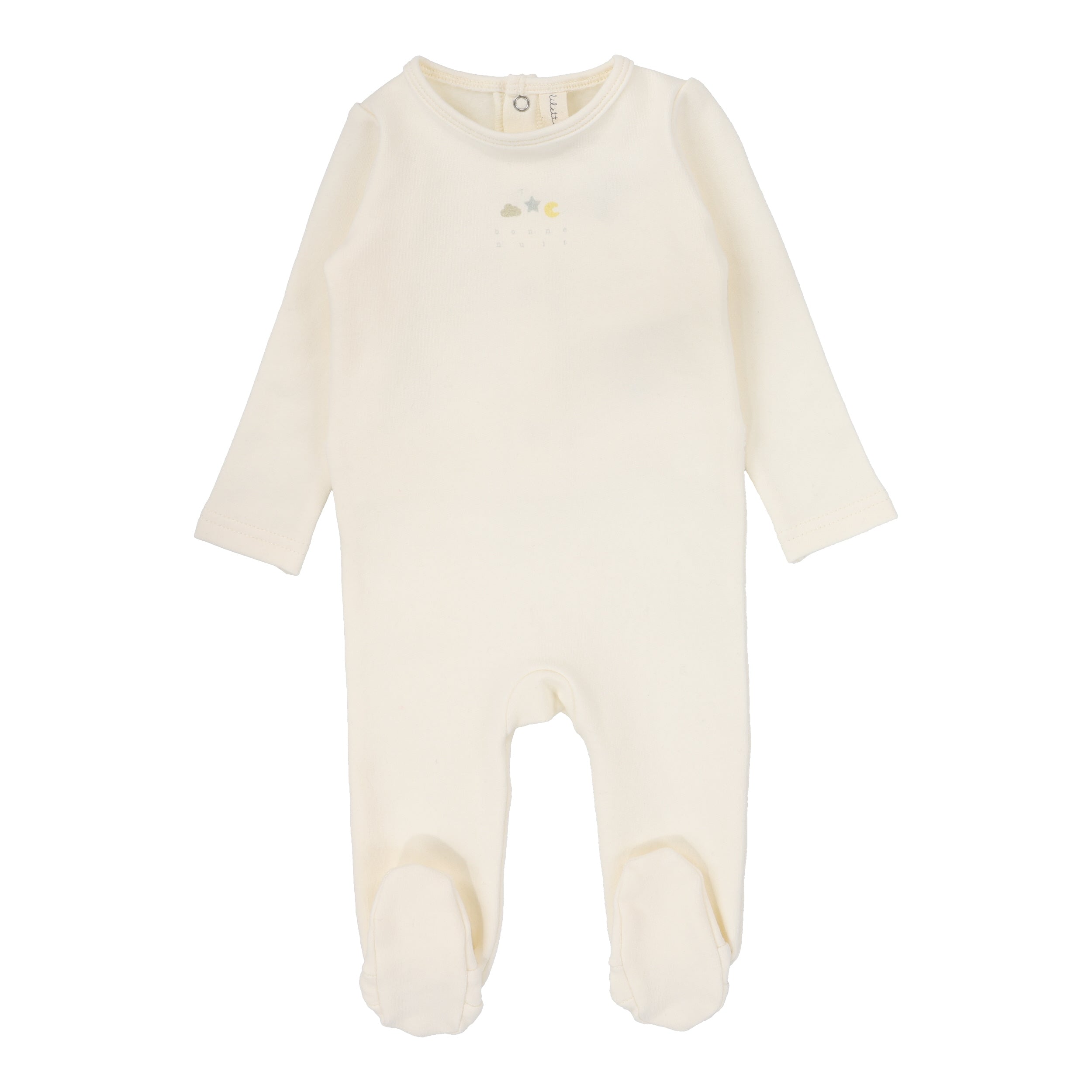 Dreamy Graphic Footie - Winter White/Slate