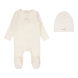 Dreamy Graphic Footie Set  - Winter White/Apricot