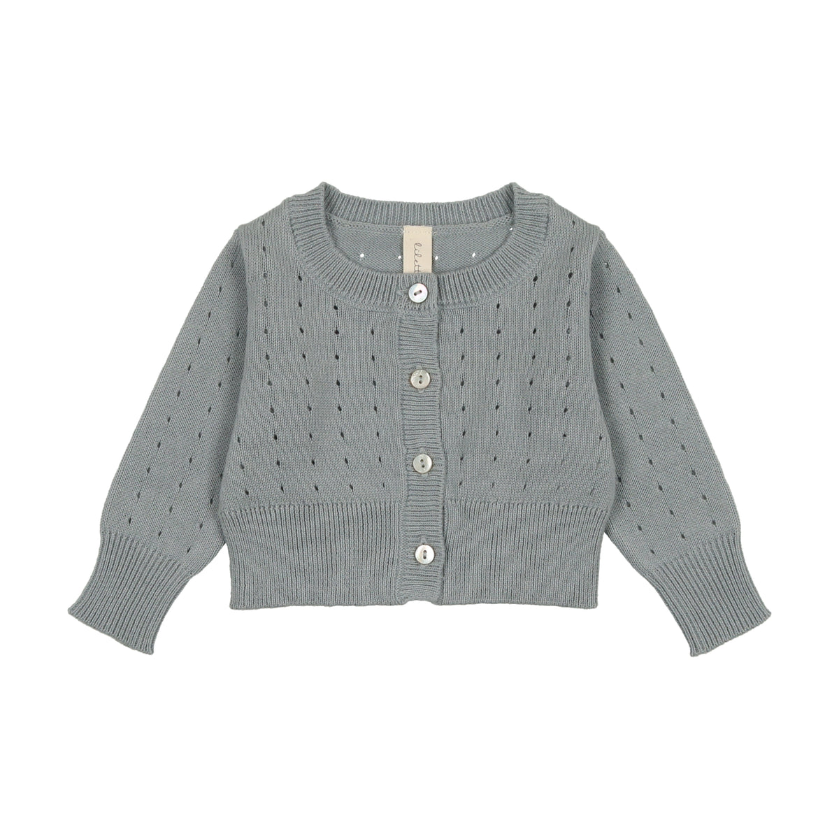 DOTTED OPEN KNIT CARDIGAN
