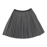 Plaid Skirt-Mid Grey