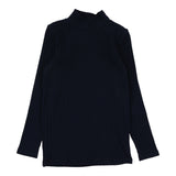 Double Rib Mockneck-Navy