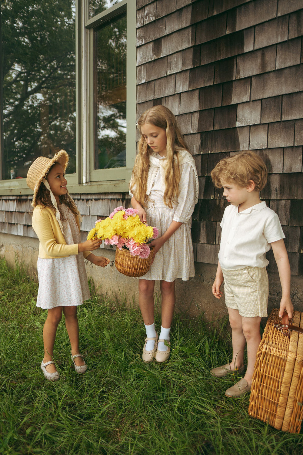 Sunny Blossoms Skirt-Yellow