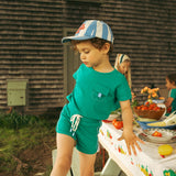 Boating Crew Pocket Tee-Electric Green