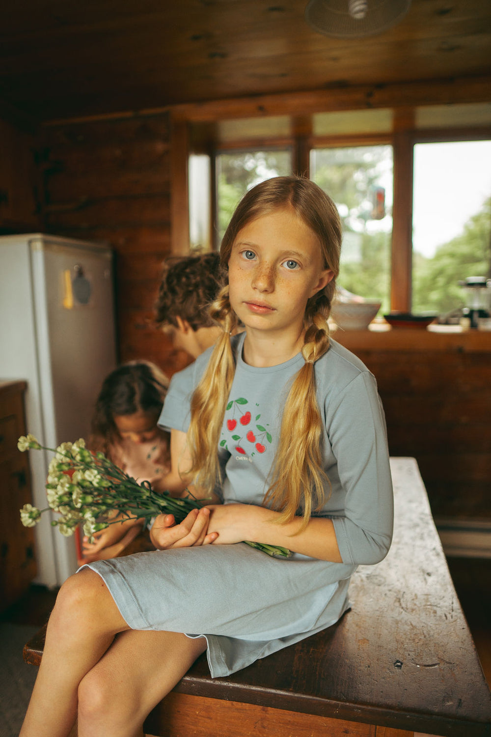 Common Folk Twill Skirt-Blue