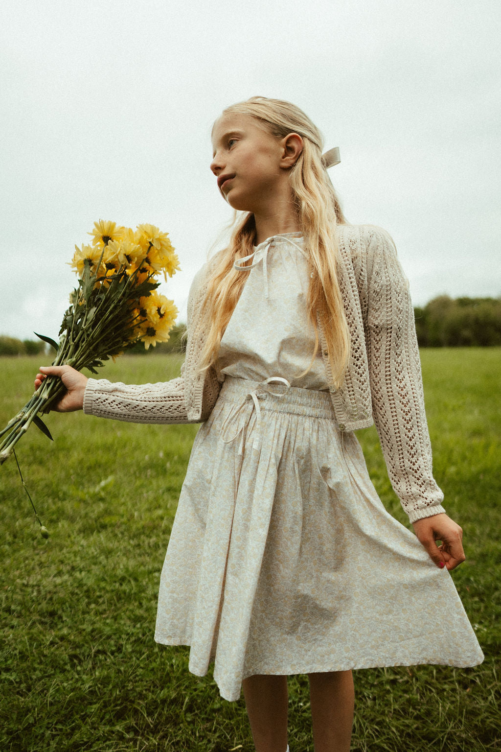 Girls Pointelle Cardigan-Wheat – Lil Legs Baby