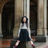 Velour Circle Skirt-Black