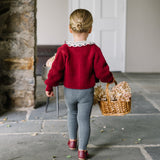 Knit Cardigan -Deep Red