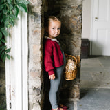 Knit Cardigan -Deep Red