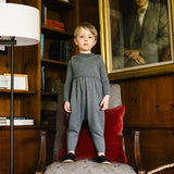 Knit Overalls-Mid Grey