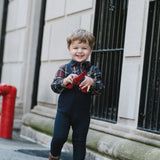 Plaid Boys Shirt-Navy Plaid