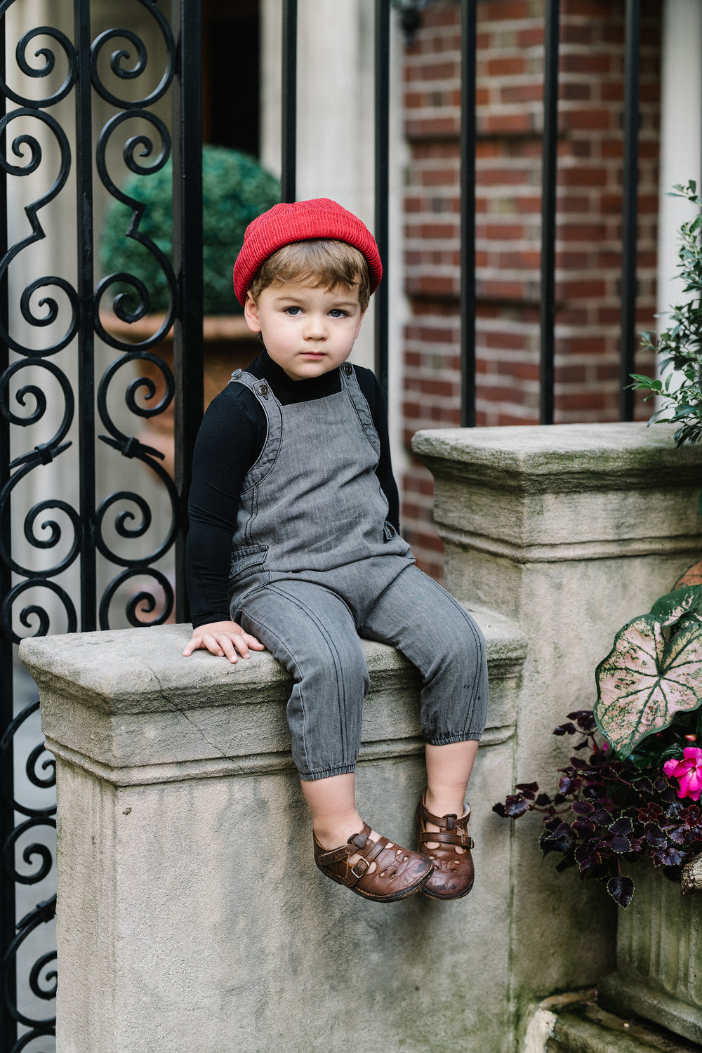 Tencel Boys Romper-Grey Wash