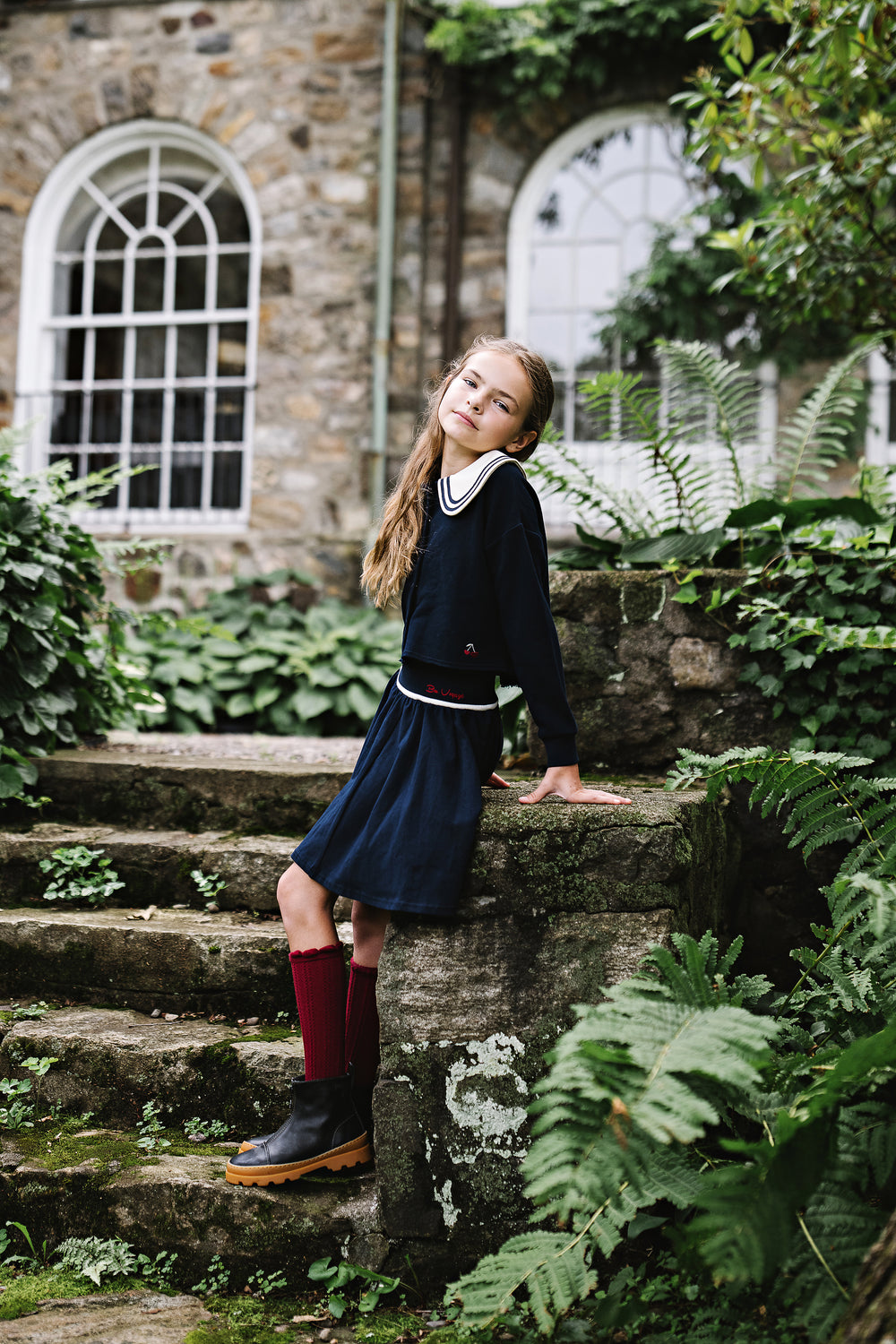 Bon Voyage Skirt-Navy