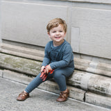 Boys Pocket Tee Set-Off Blue