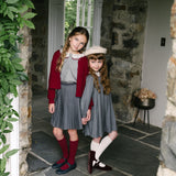 Crochet Collar Dress-Mid Grey