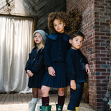 Sweet Campaign Boys Embroidered Sweatshirt-Navy