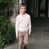 Knit Polo-Cream