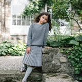 Plaid Skirt-Mid Grey