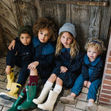 Sweet Campaign Boys Embroidered Sweatshirt-Navy