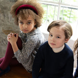Knit V-Neck Sweater-Navy