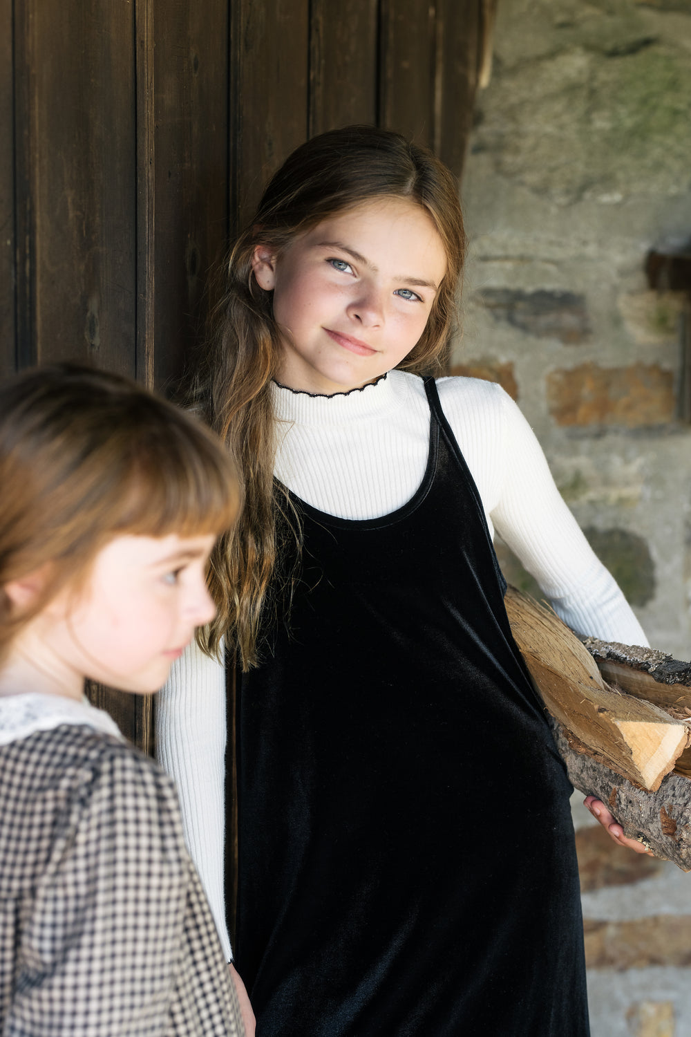 Scalloped Knit Mockneck-Cream