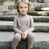 Knit Overalls-Dried Rose