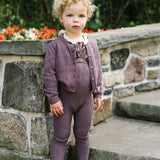 Knit Suspender Leggings-Vintage Purple