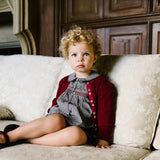 Fine Knit Cardigan-Deep Red