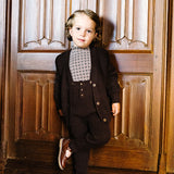 Toddler Rib Knit Overall-Chocolate Brown