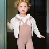 Knit Suspender Leggings-Dried Rose