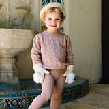 Girls Knit Set-Dried Rose