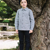 Plaid Edition Boys Shirt-Dried Blue Plaid