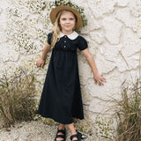 SWISS DOT MAXI DRESS SHORT SLEEVE