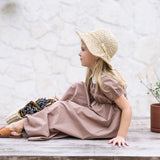 SWISS DOT MAXI DRESS SHORT SLEEVE