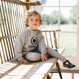 Fan Club Boys Sweatshirt Set Big Logo-Light Gray Heather